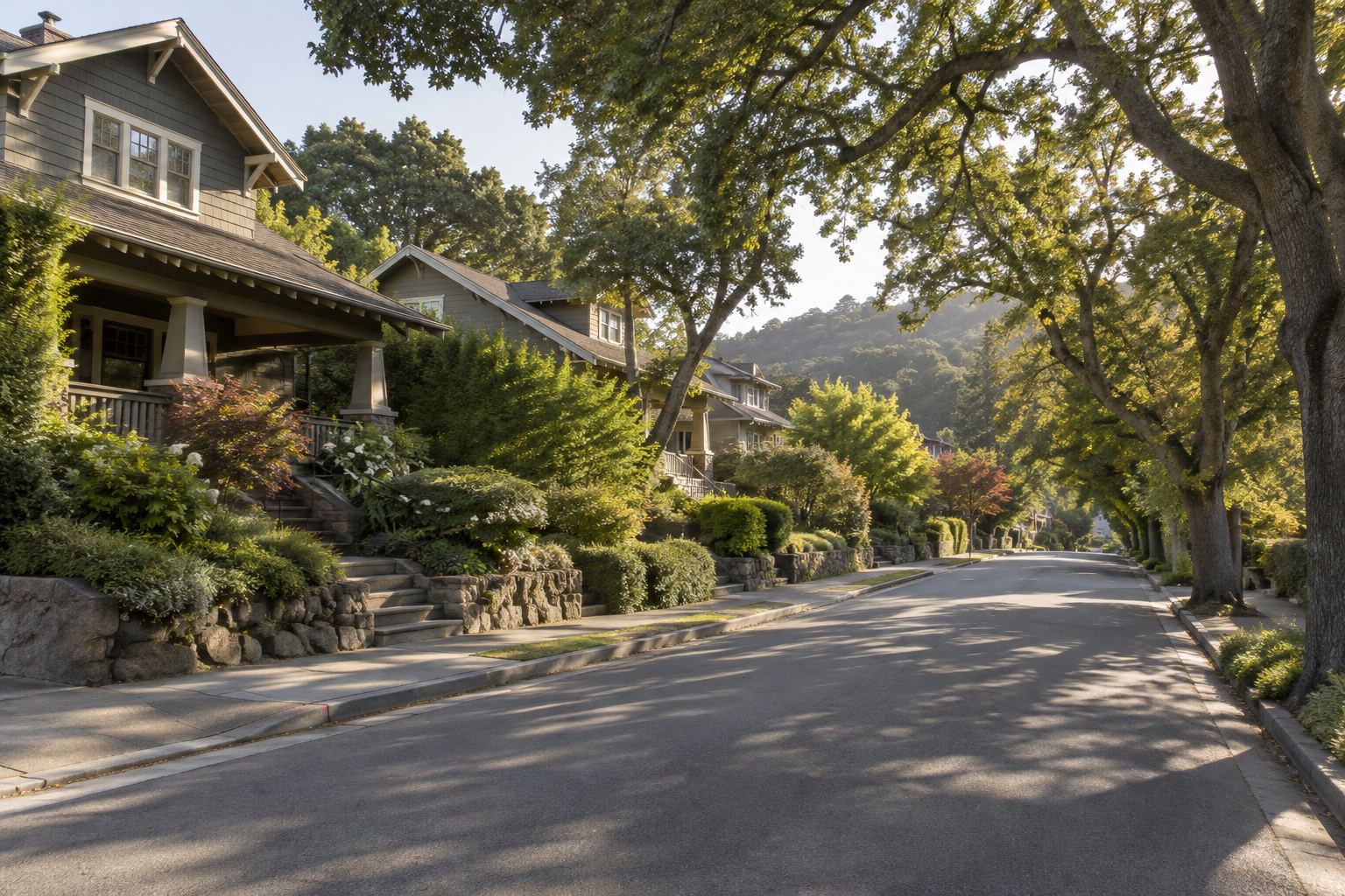 A Marin County street, illustrative